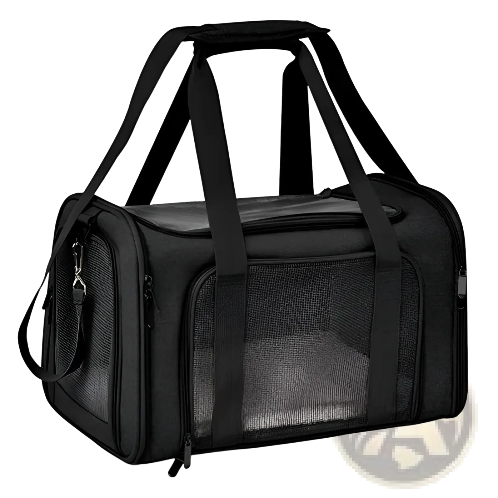 Portable Mesh Pet Carrier Bag with Fleece Lining