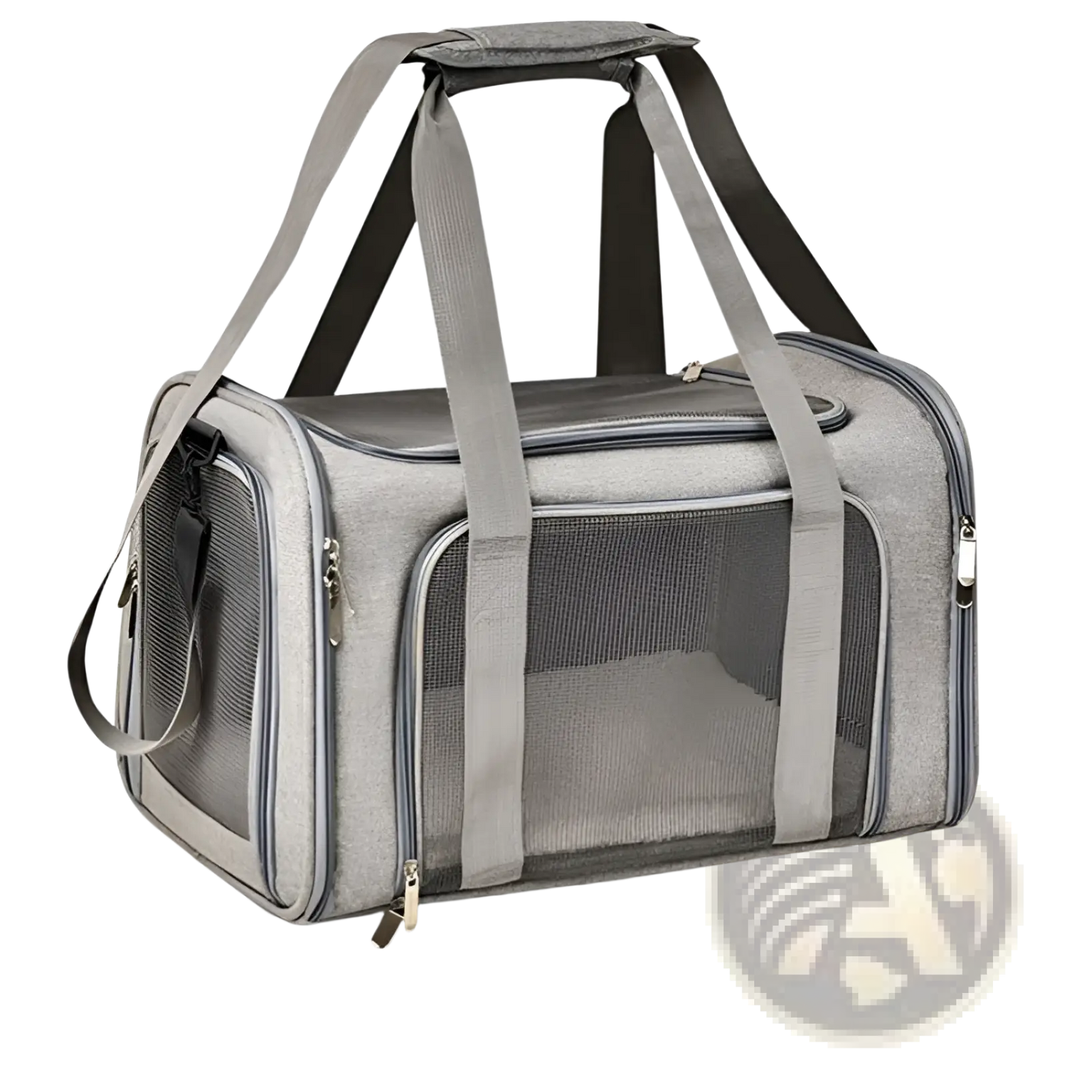 Portable Mesh Pet Carrier Bag with Fleece Lining