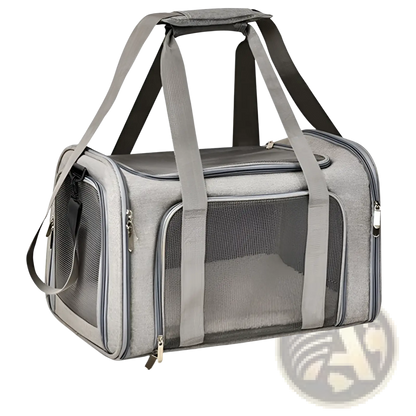 Portable Mesh Pet Carrier Bag with Fleece Lining