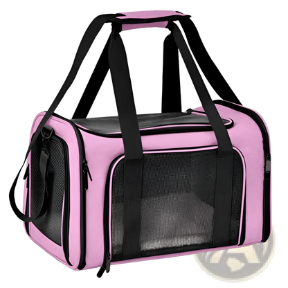 Portable Mesh Pet Carrier Bag with Fleece Lining