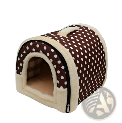 Portable Pet Bed Soft Plush Kennel for Cats and Dogs