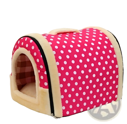 Portable Pet Bed Soft Plush Kennel for Cats and Dogs