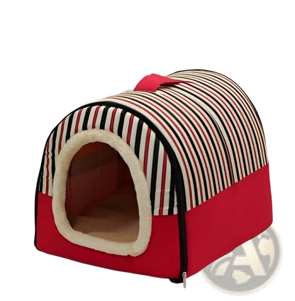 Portable Pet Bed Soft Plush Kennel for Cats and Dogs