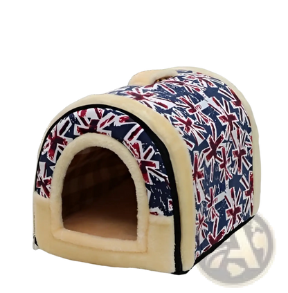 Portable Pet Bed Soft Plush Kennel for Cats and Dogs