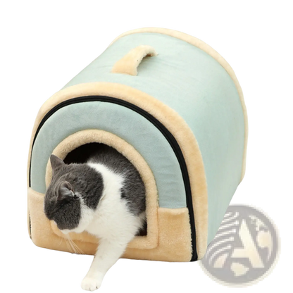 Portable Pet Bed Soft Plush Kennel for Cats and Dogs
