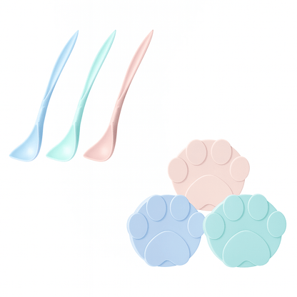 Portable Silicone Pet Food Lid and Spoon Set | 2-in-1 Can Cover and Sealer for Dogs and Cats