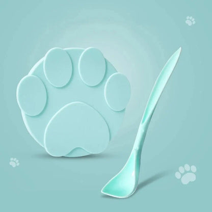 Portable Silicone Pet Food Lid and Spoon Set | 2-in-1 Can Cover and Sealer for Dogs and Cats