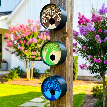 ADG42 Tranquil Tree Modern Round Birdhouses with Easy Maintenance Clean Out