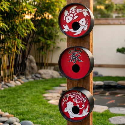ADG42 Zen Birdhouses | Koi Pond Inspired with Easy Maintenance Clean Out