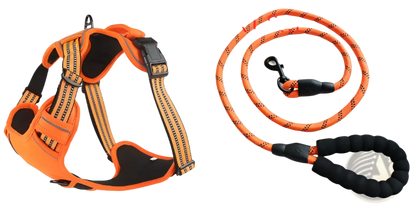 No Pull Reflective Dog Harness Vest with Leash Set
