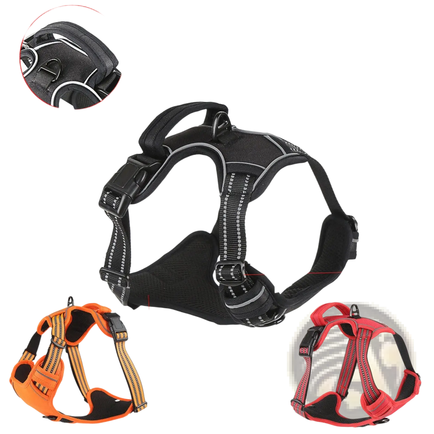 No Pull Reflective Dog Harness Vest with Leash Set