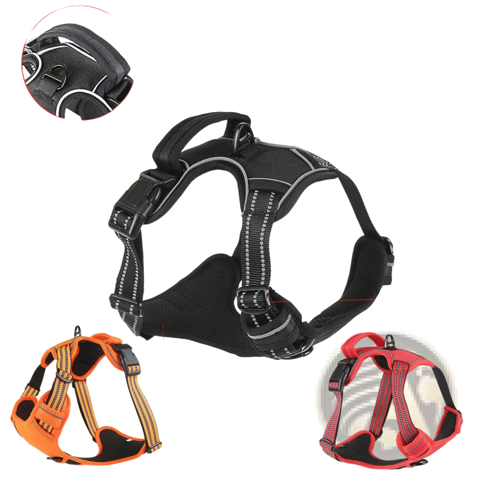 No Pull Reflective Dog Harness Vest with Leash Set