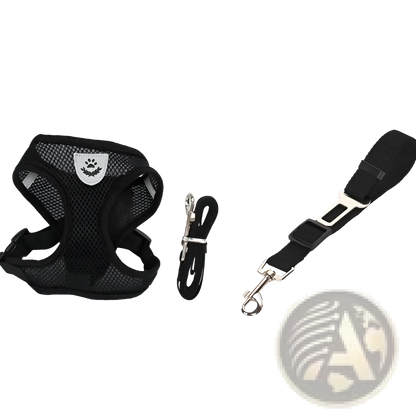 Reflective Mesh Dog Harness with Leash Set