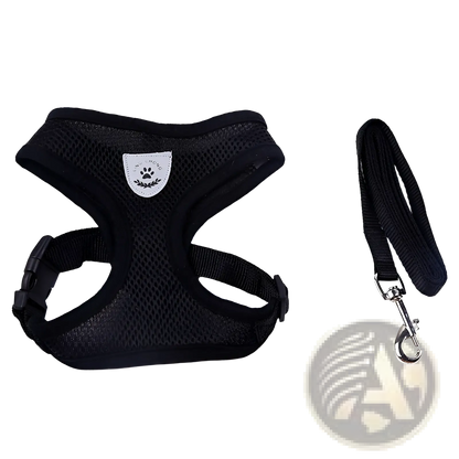 Reflective Mesh Dog Harness with Leash Set