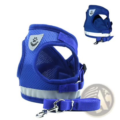 Reflective Mesh Dog Harness with Leash Set