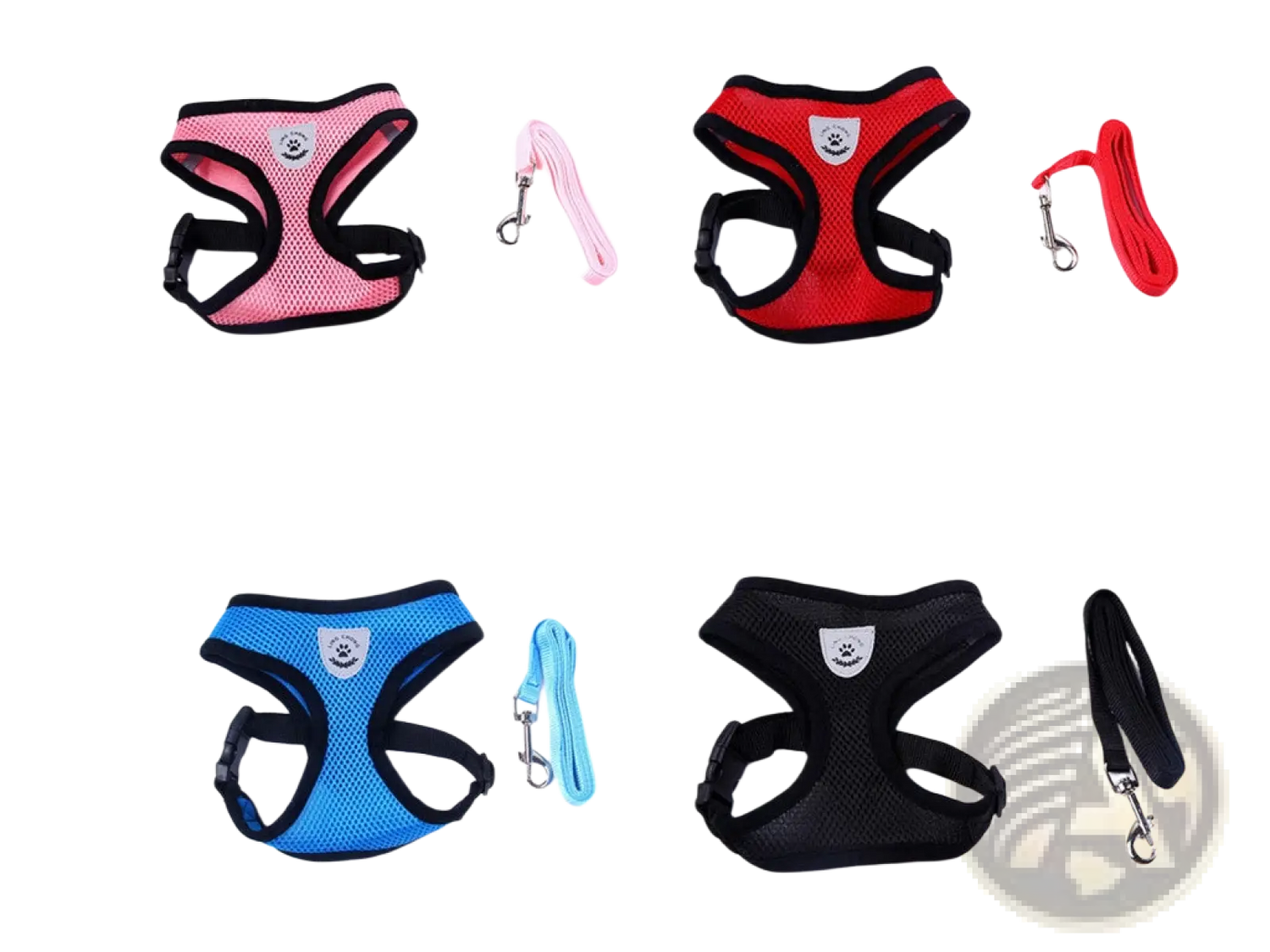 Reflective Mesh Dog Harness with Leash Set
