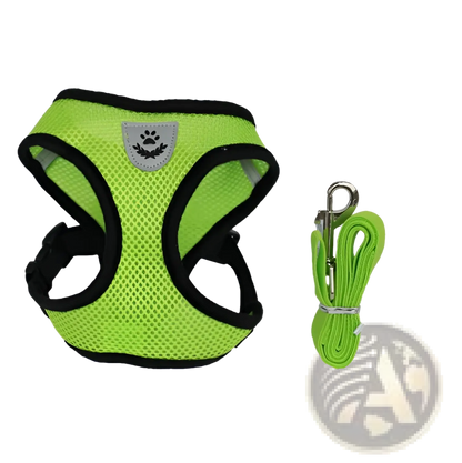 Reflective Mesh Dog Harness with Leash Set