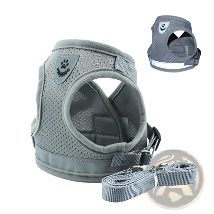 Reflective Mesh Dog Harness with Leash Set