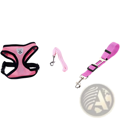 Reflective Mesh Dog Harness with Leash Set