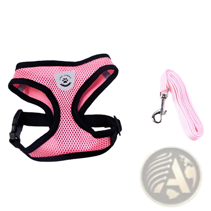 Reflective Mesh Dog Harness with Leash Set