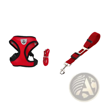 Reflective Mesh Dog Harness with Leash Set