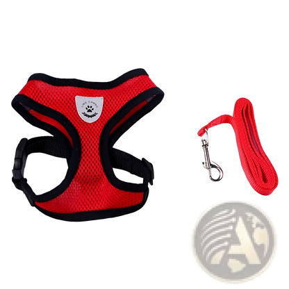 Reflective Mesh Dog Harness with Leash Set