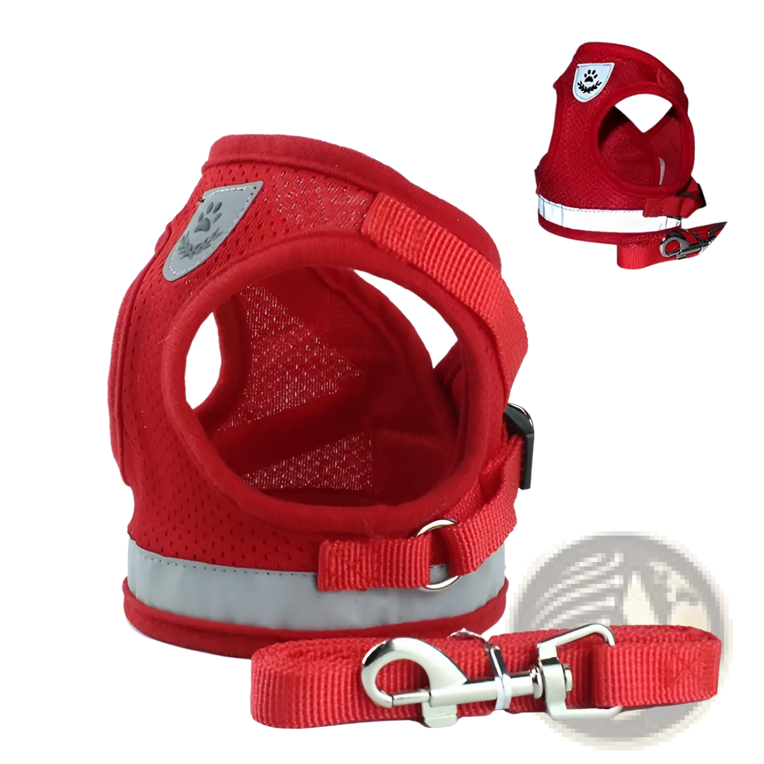 Reflective Mesh Dog Harness with Leash Set