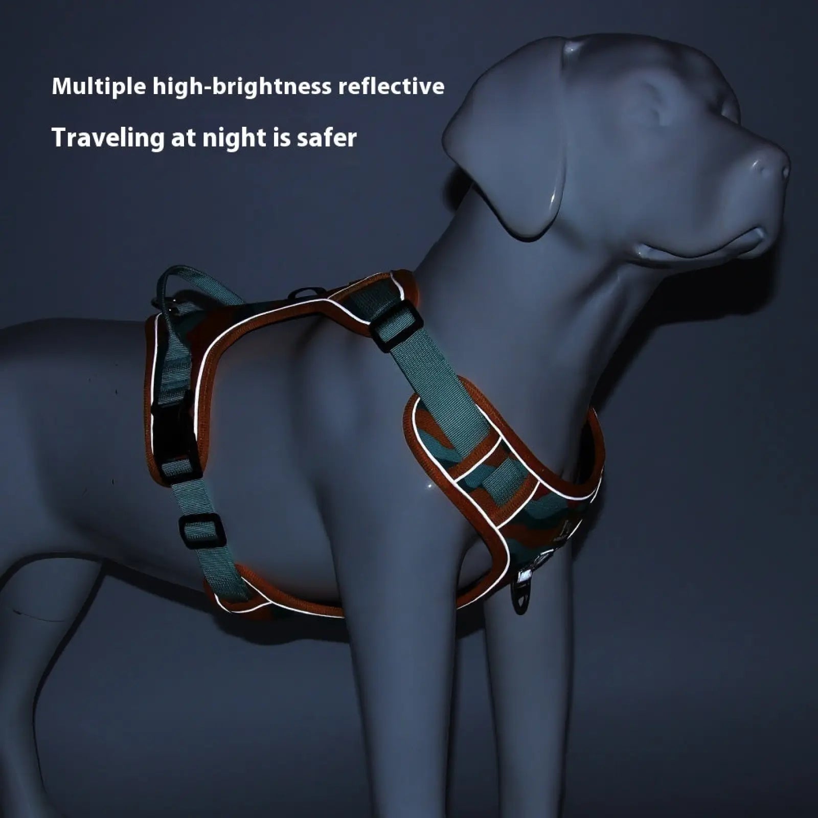 Reflective Oxford Cloth Dog Harness and Lead Set