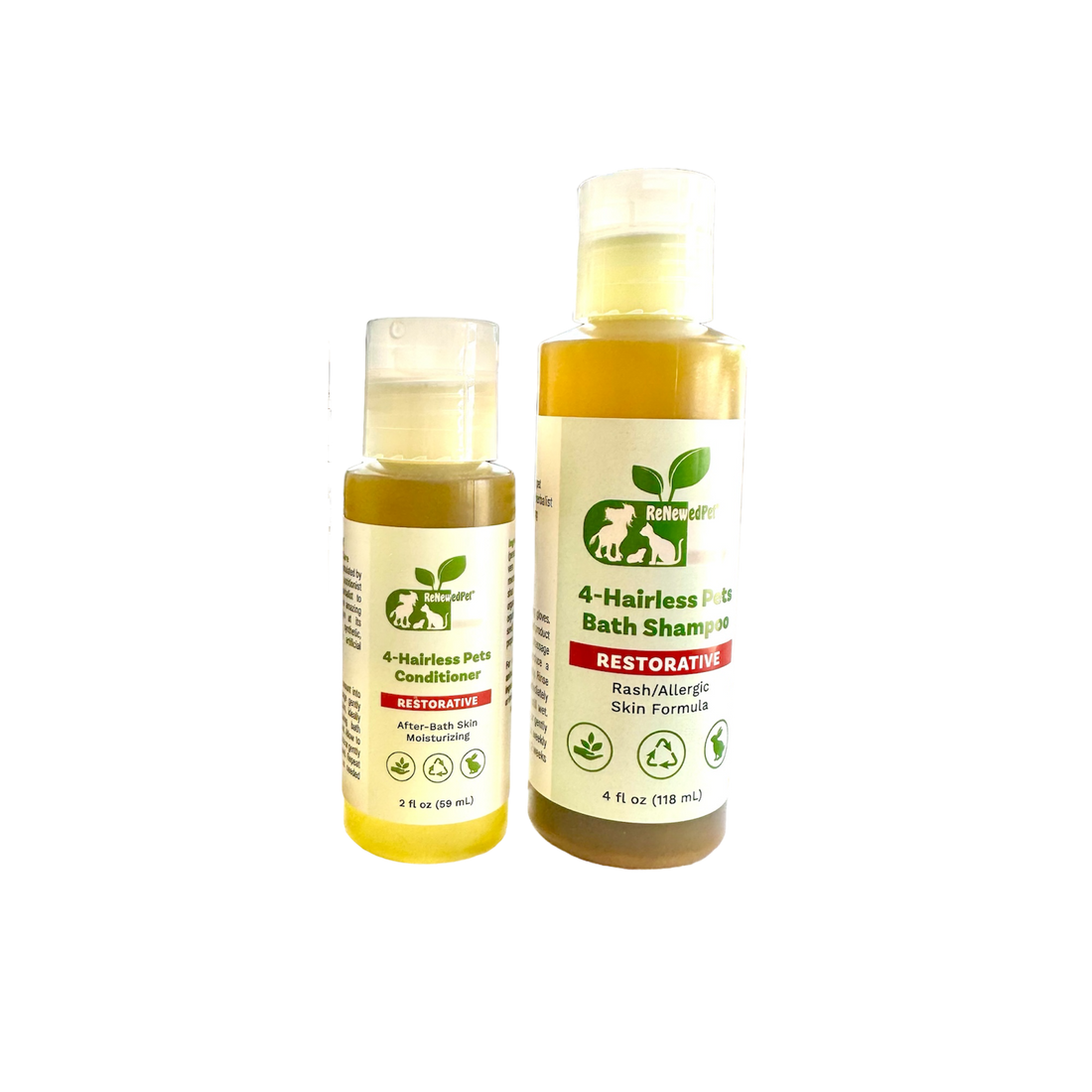 4-HAIRLESS PETS RESTORATIVE SHAMPOO &amp; CONDITIONER