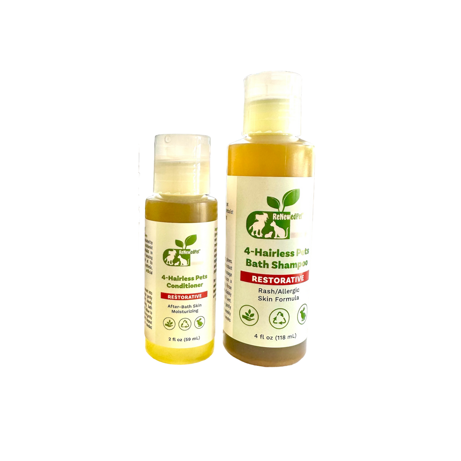 4-HAIRLESS PETS RESTORATIVE SHAMPOO &amp; CONDITIONER