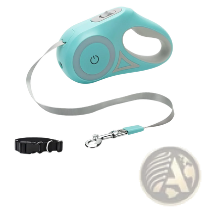 Retractable Dog Leash with Led Light and Collar Set