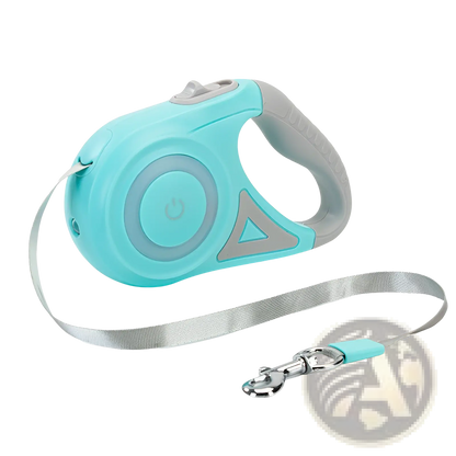 Retractable Dog Leash with Led Light and Collar Set