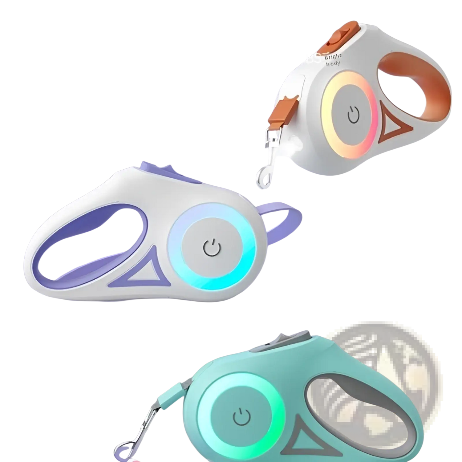 Retractable Dog Leash with Led Light and Collar Set