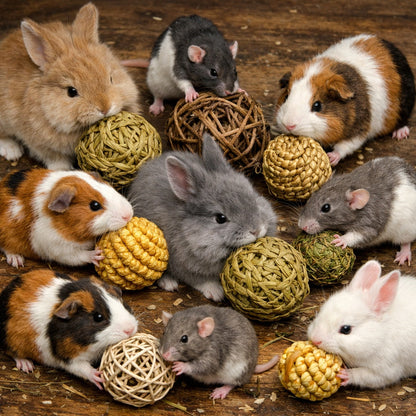 Treat &amp; Play Ball for Bunnies, Guinea Pigs &amp; Rodents Various Types