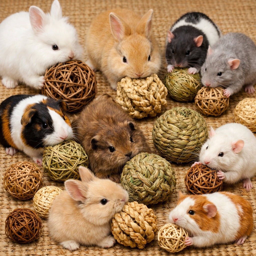 Treat &amp; Play Ball for Bunnies, Guinea Pigs &amp; Rodents Various Types