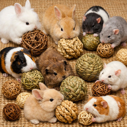 Treat &amp; Play Ball for Bunnies, Guinea Pigs &amp; Rodents Various Types