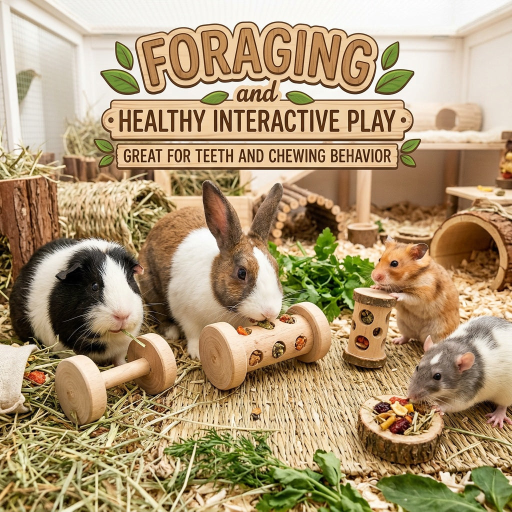 Play Toys Rollers, Barbells, Dumbbells &amp; More Perfect for Cavy, Rabbits &amp; Rodents
