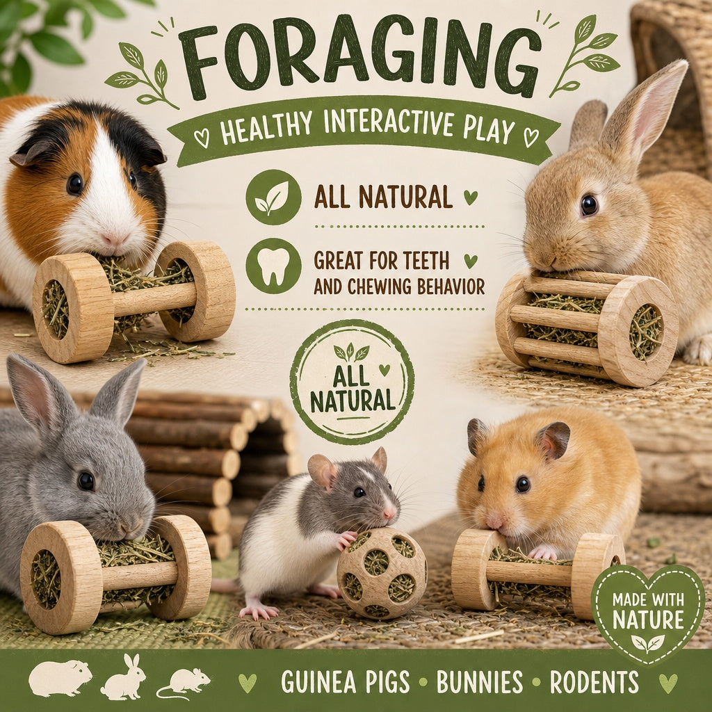 Play Toys Rollers, Barbells, Dumbbells &amp; More Perfect for Cavy, Rabbits &amp; Rodents