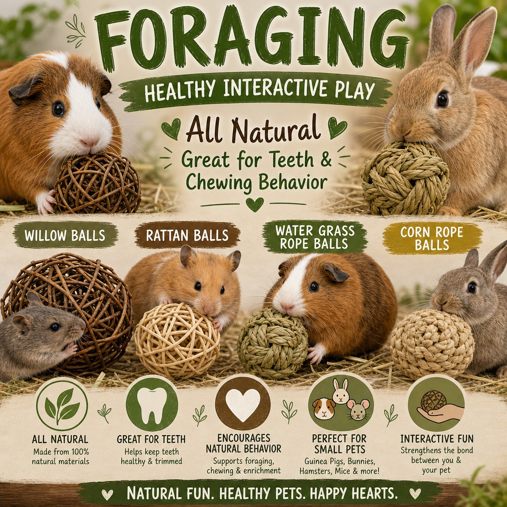 Treat &amp; Play Ball for Bunnies, Guinea Pigs &amp; Rodents Various Types