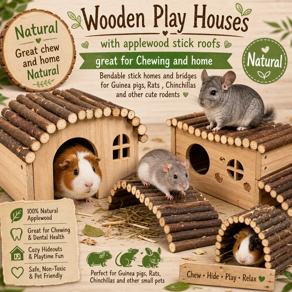 Play &amp; Chew Bridges /Homes For Chinchillas, Guinea Pigs &amp; Rodents