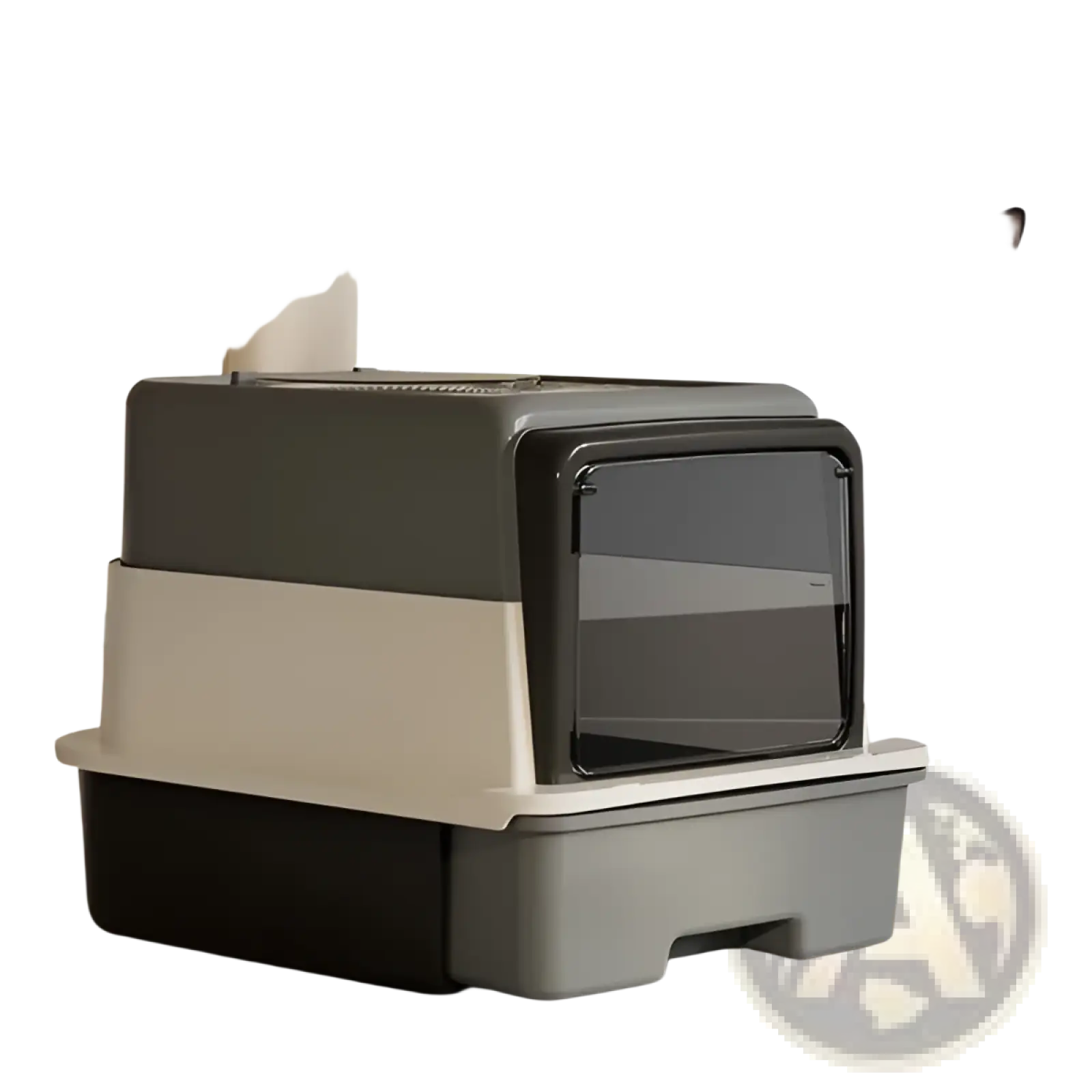 Sifting Cat Litter Box with Drawer Enclosed Large Pet Pan