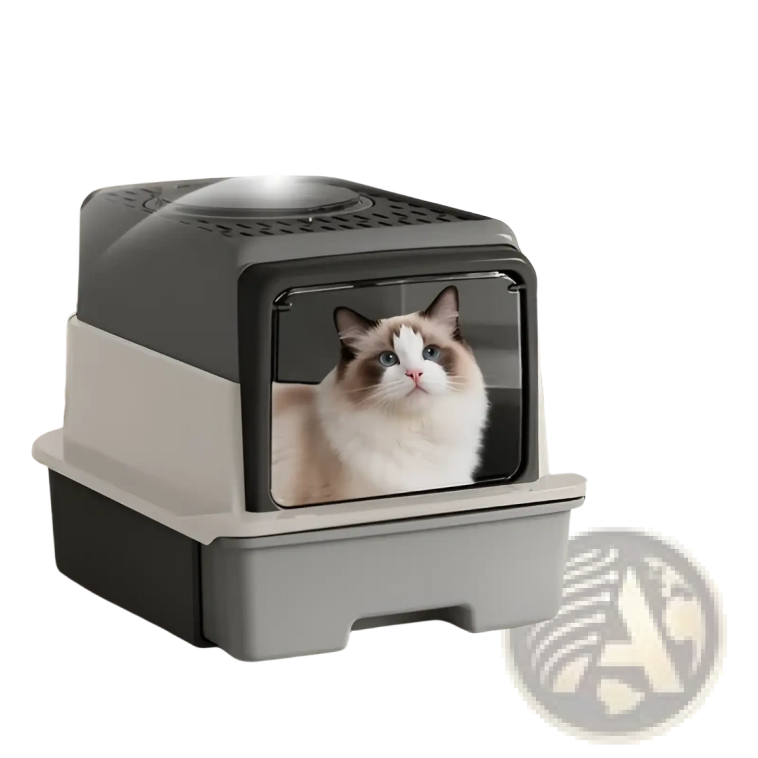 Sifting Cat Litter Box with Drawer Enclosed Large Pet Pan