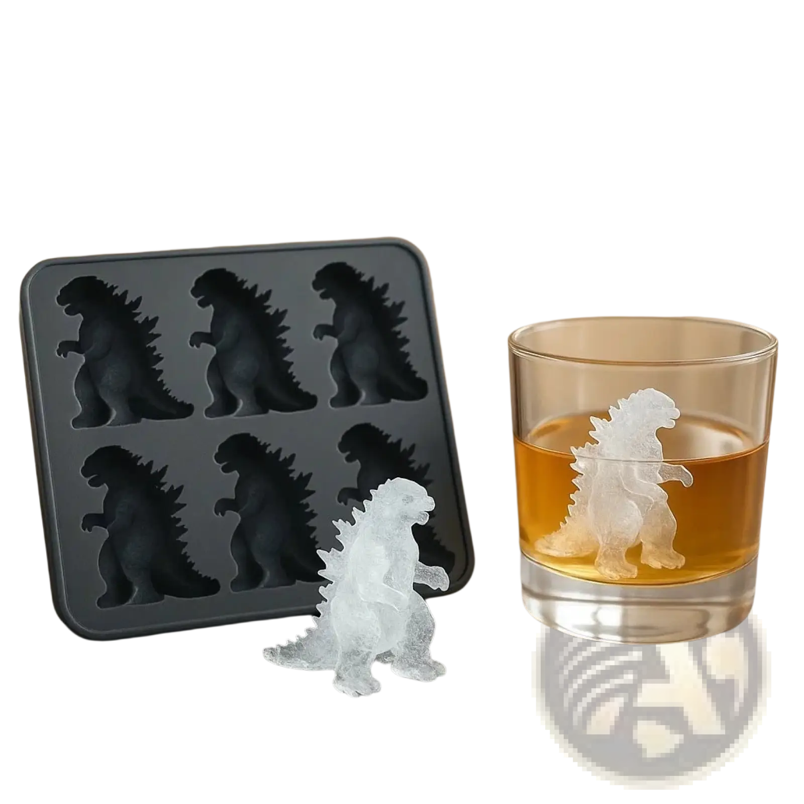 Silicone Dog and Godzilla Ice Cube Tray Mold Set
