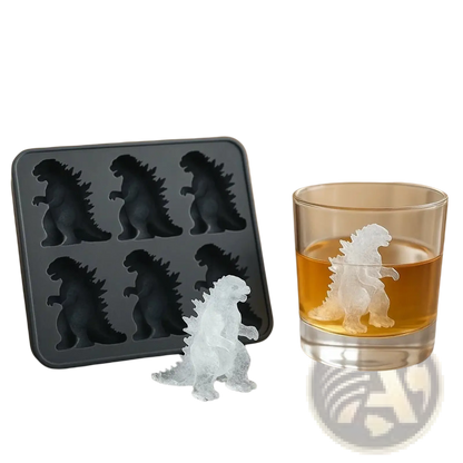 Silicone Dog and Godzilla Ice Cube Tray Mold Set