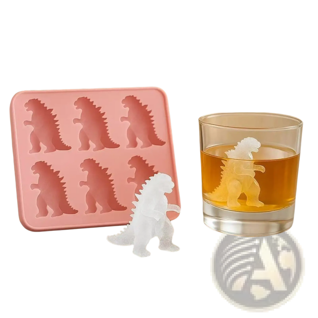 Silicone Dog and Godzilla Ice Cube Tray Mold Set
