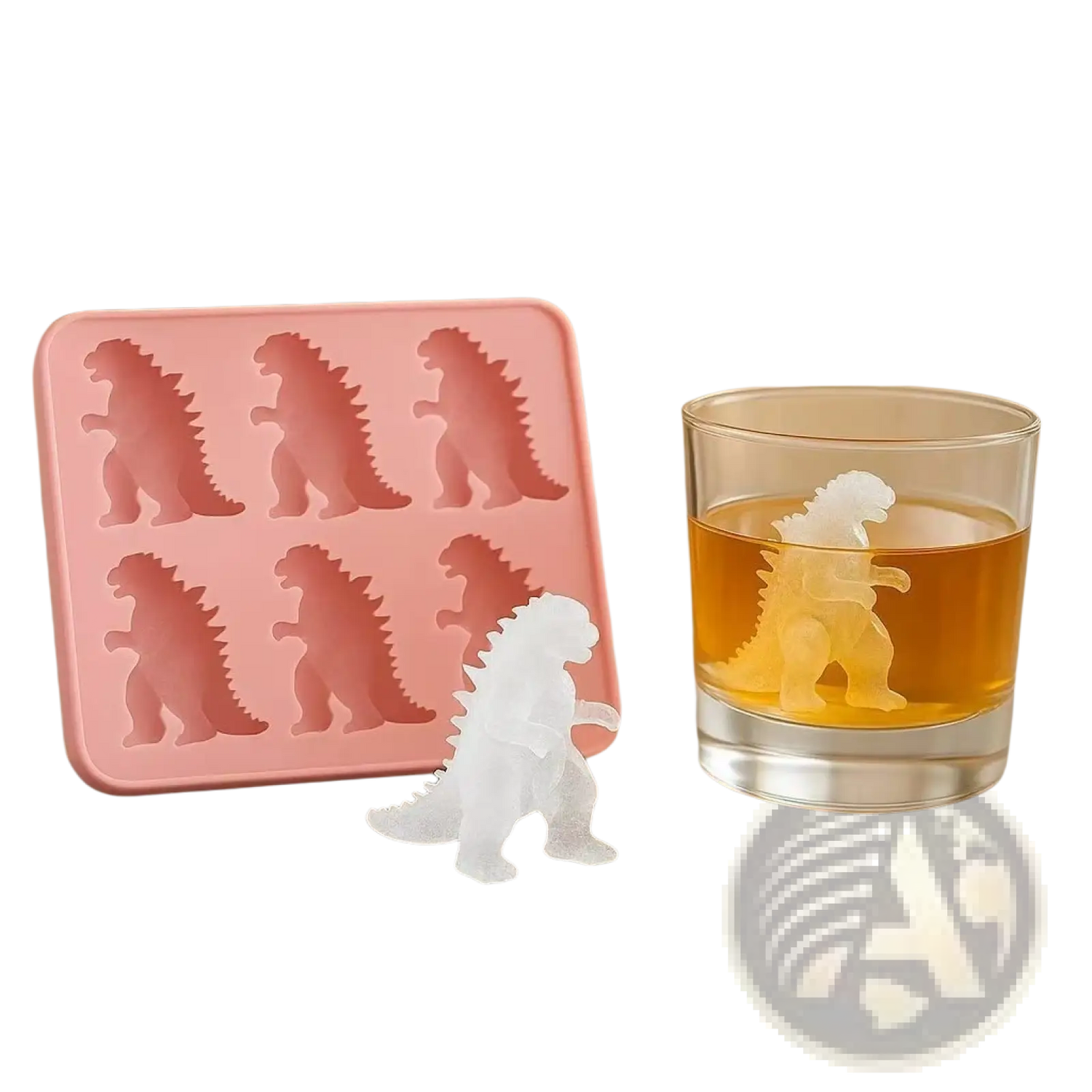 Silicone Dog and Godzilla Ice Cube Tray Mold Set