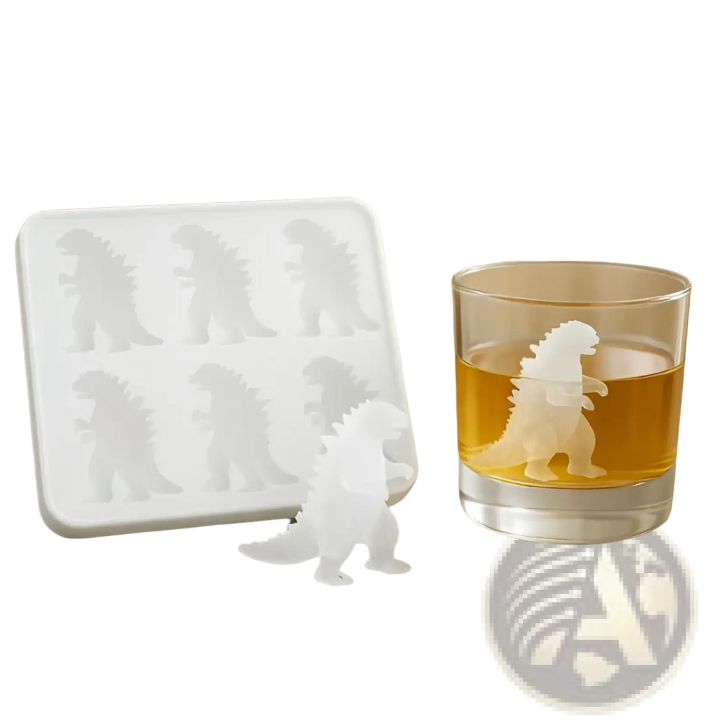 Silicone Dog and Godzilla Ice Cube Tray Mold Set