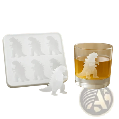 Silicone Dog and Godzilla Ice Cube Tray Mold Set