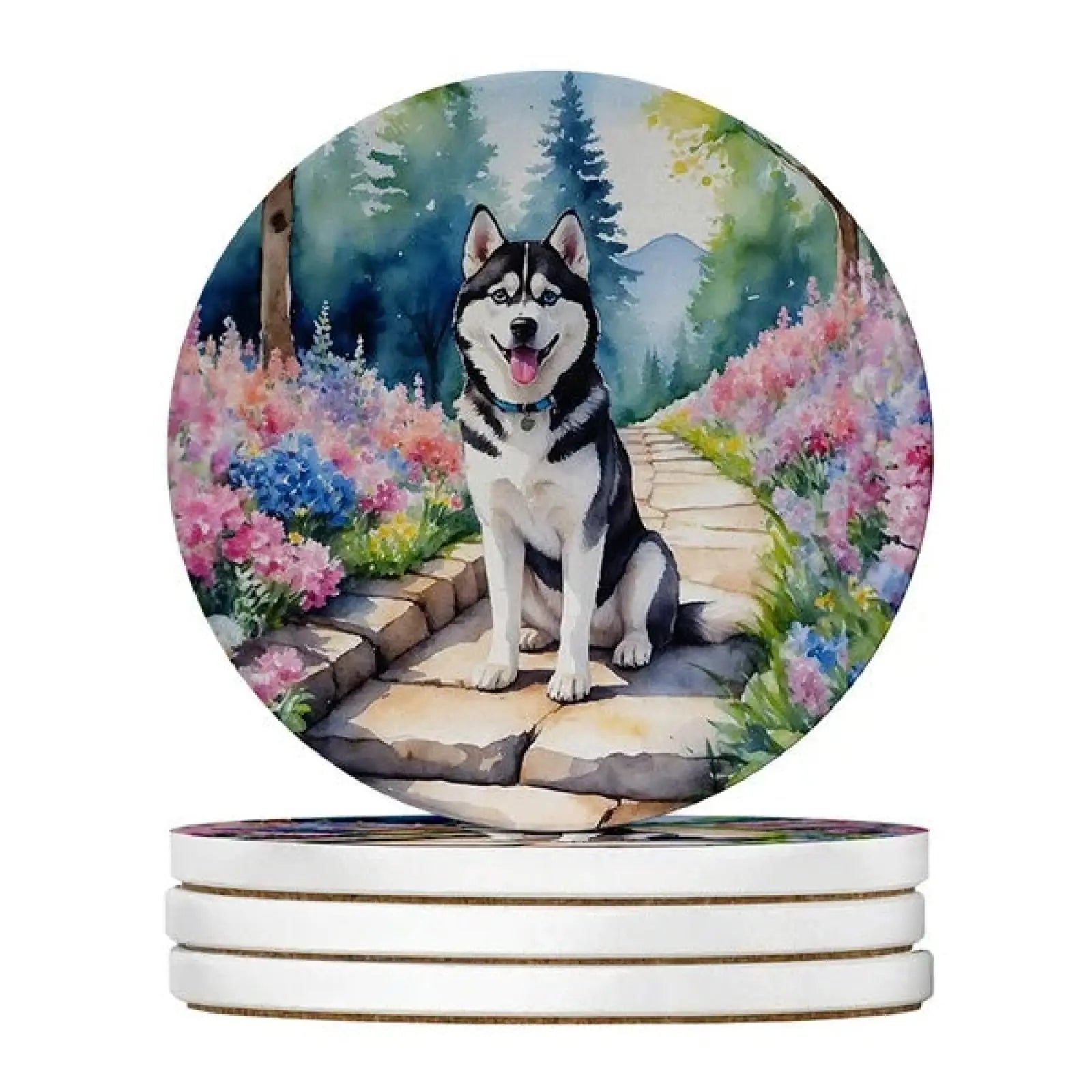 Silky Terrier Sandstone Coasters 4 Pack 4 Inch