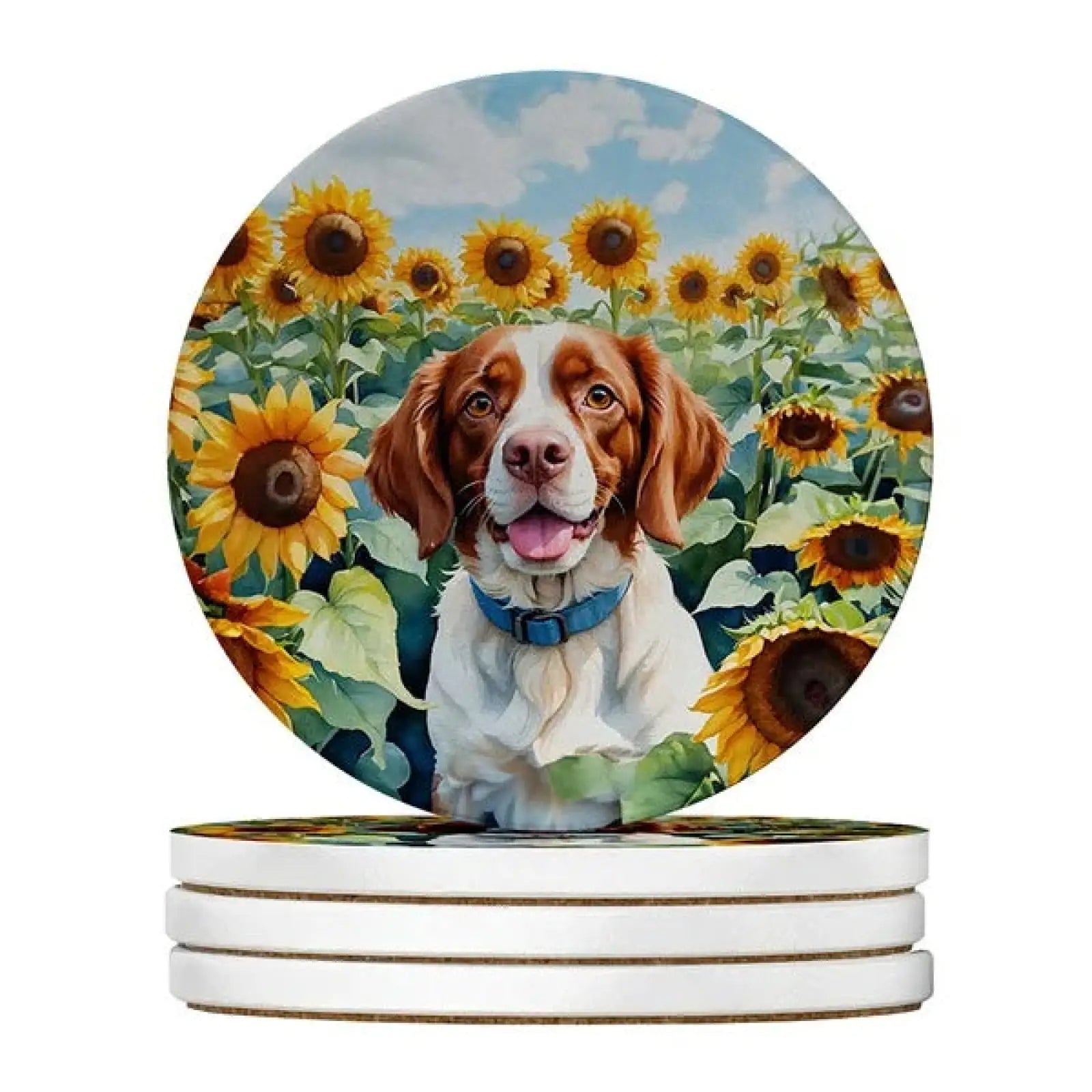 Silky Terrier Sandstone Coasters 4 Pack 4 Inch